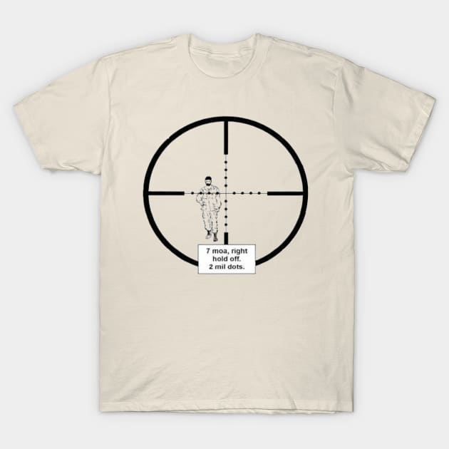 Sniper Mildot Reticle T-Shirt by Cataraga